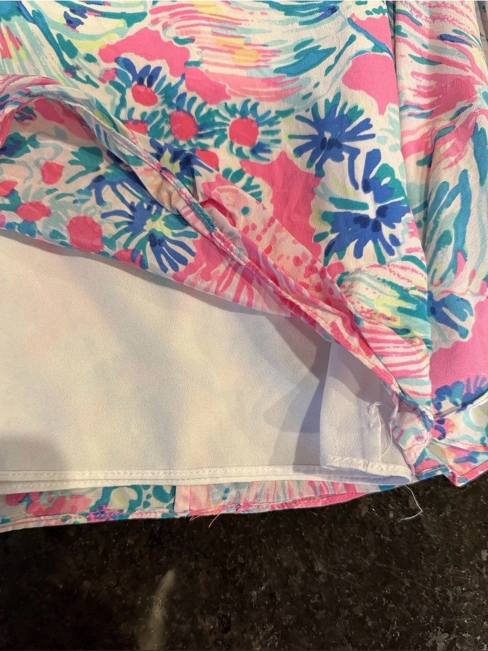 Lilly Pulitzer Miri Silk Caftan Dress Tiki Pink Gypsea Resort Mini - Picture 13 of 14